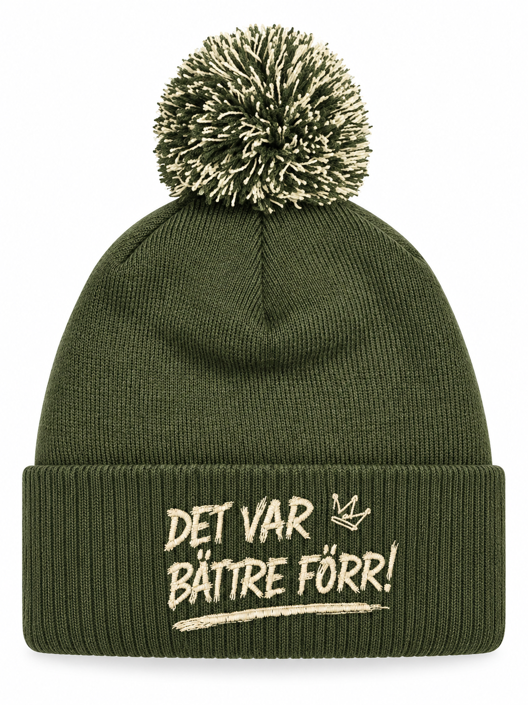 Detaljbilde av Det var bättre förr! på en person