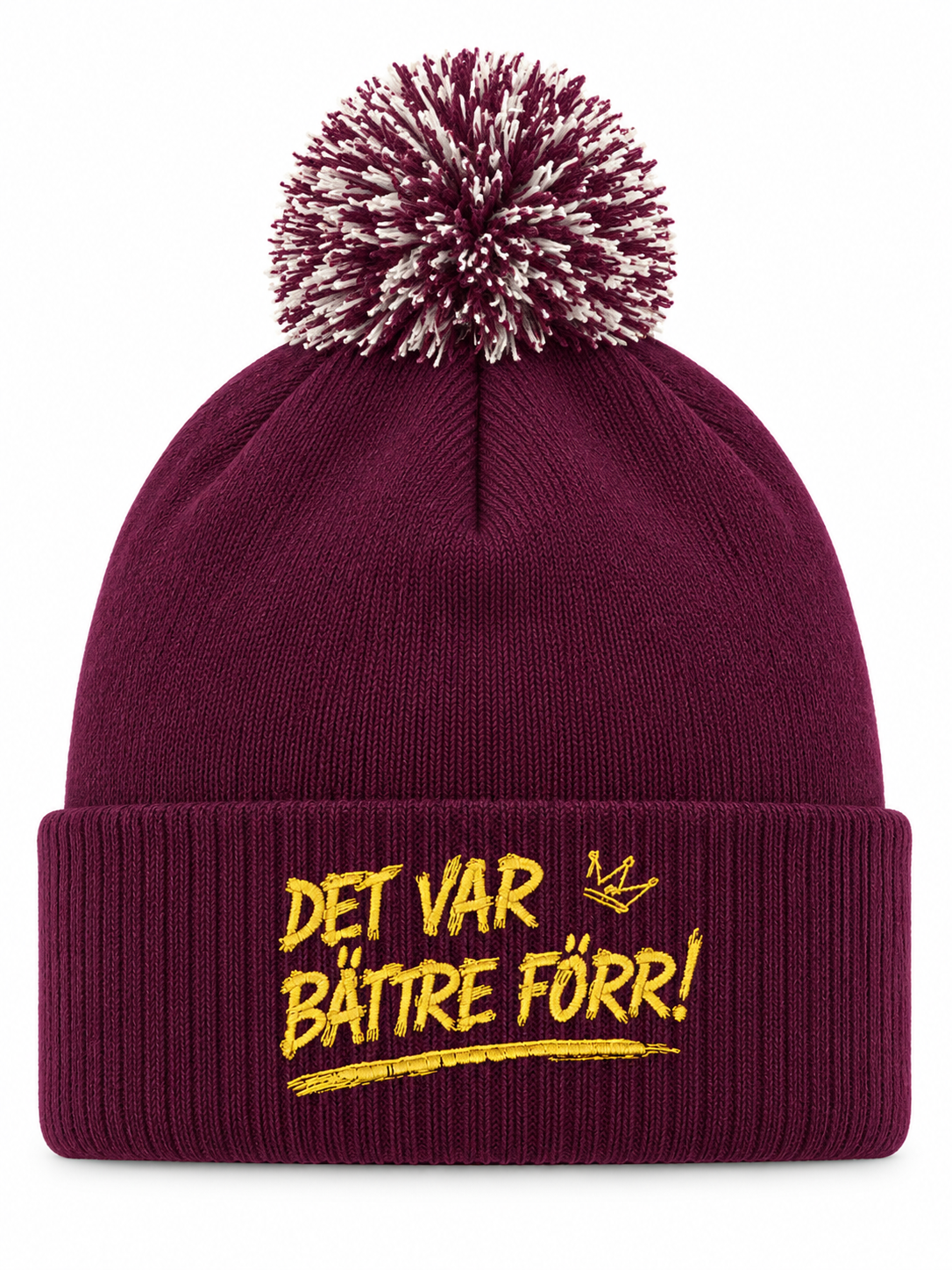 Detaljbilde av Det var bättre förr! på en person