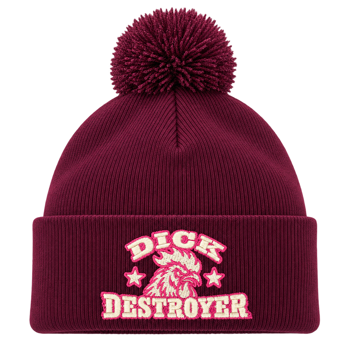 Detaljbilde av Dick Destroyer på en person