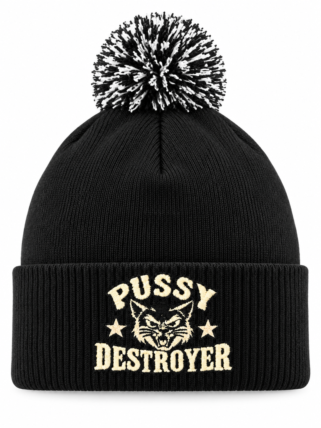 Detaljbilde av Pussy Destroyer på en person