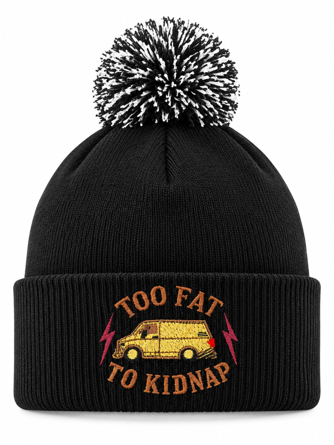 Detaljbilde av Too Fat To Kidnap på en person