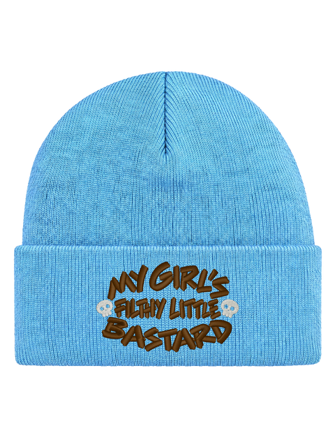 My Girl’s Filthy Little Bastard – Baby Blue Hatitude Cuffed Beanie