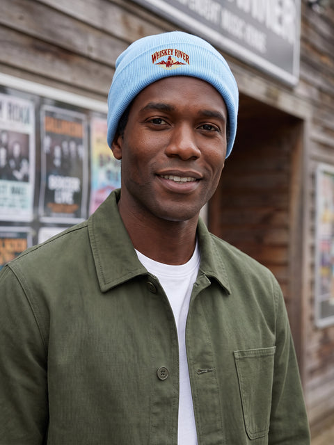 WR PERSON HCB-BBL-WR | Whiskey River – Baby Blue Hatitude Cuffed Beanie | 10.92x6.02cm