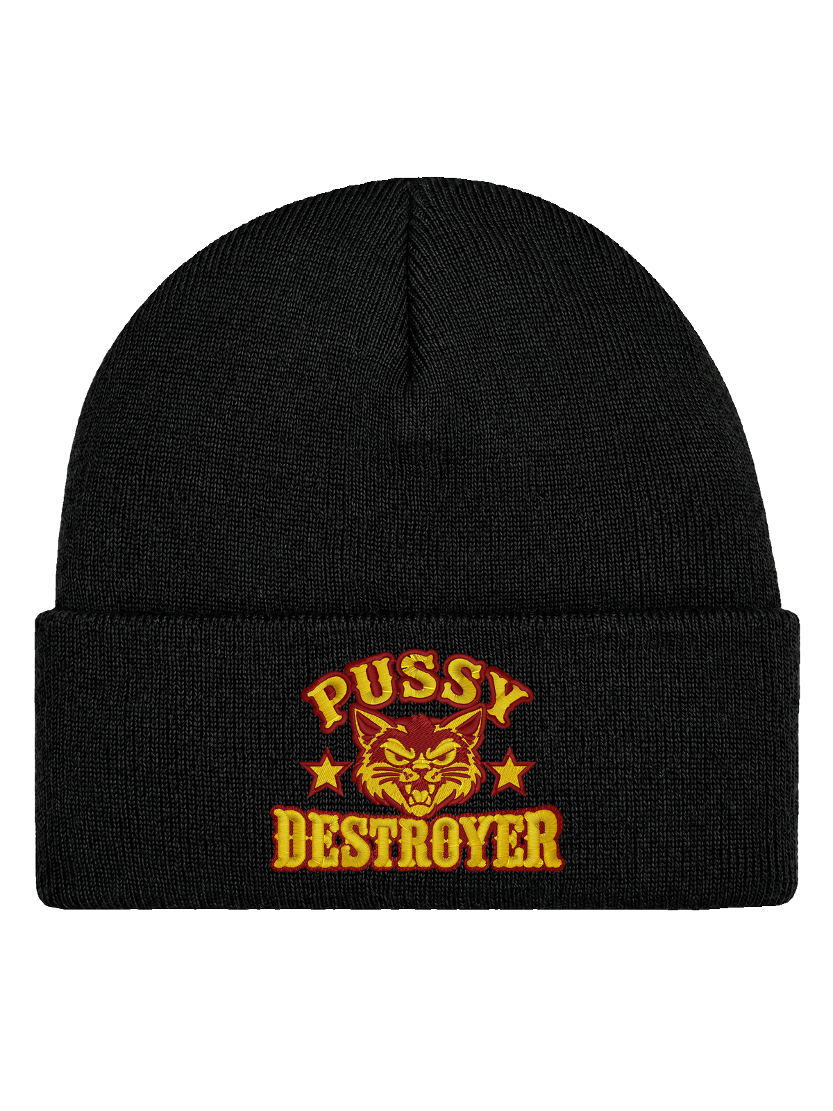 Pussy Destroyer – Hatitude Cuffed Beanie – Svart – produktbild