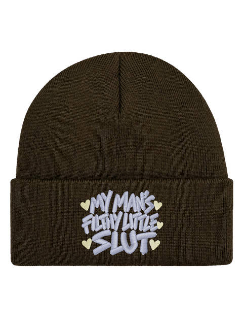 My Man’s Filthy Little Slut – Brun Hatitude Cuffed Beanie