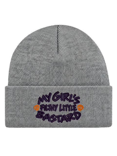 My Girl’s Filthy Little Bastard – Heather Grey Hatitude Cuffed Beanie