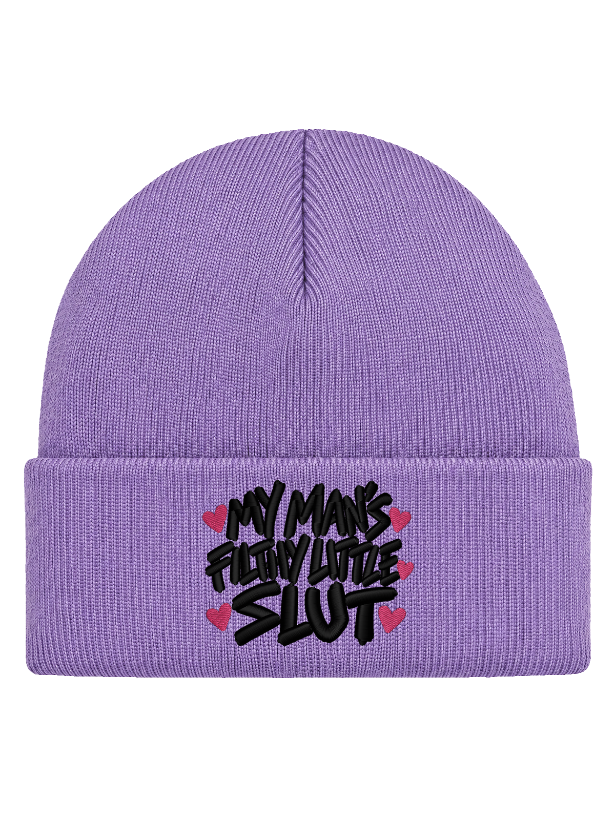 My Man’s Filthy Little Slut – Lavender Hatitude Cuffed Beanie