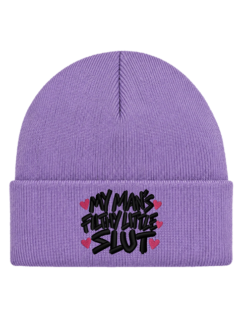 My Man’s Filthy Little Slut – Lavender Hatitude Cuffed Beanie