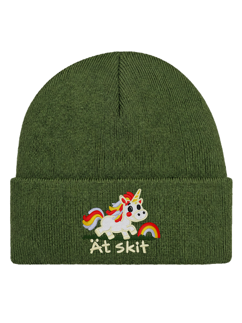Ät skit – Hatitude Cuffed Beanie – Oliv – produktbild