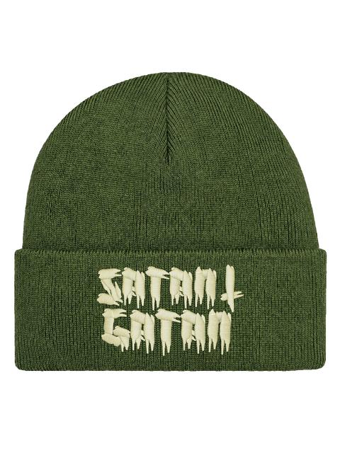 Satan i gatan – Hatitude Cuffed Beanie – Olivgrön – produktbild