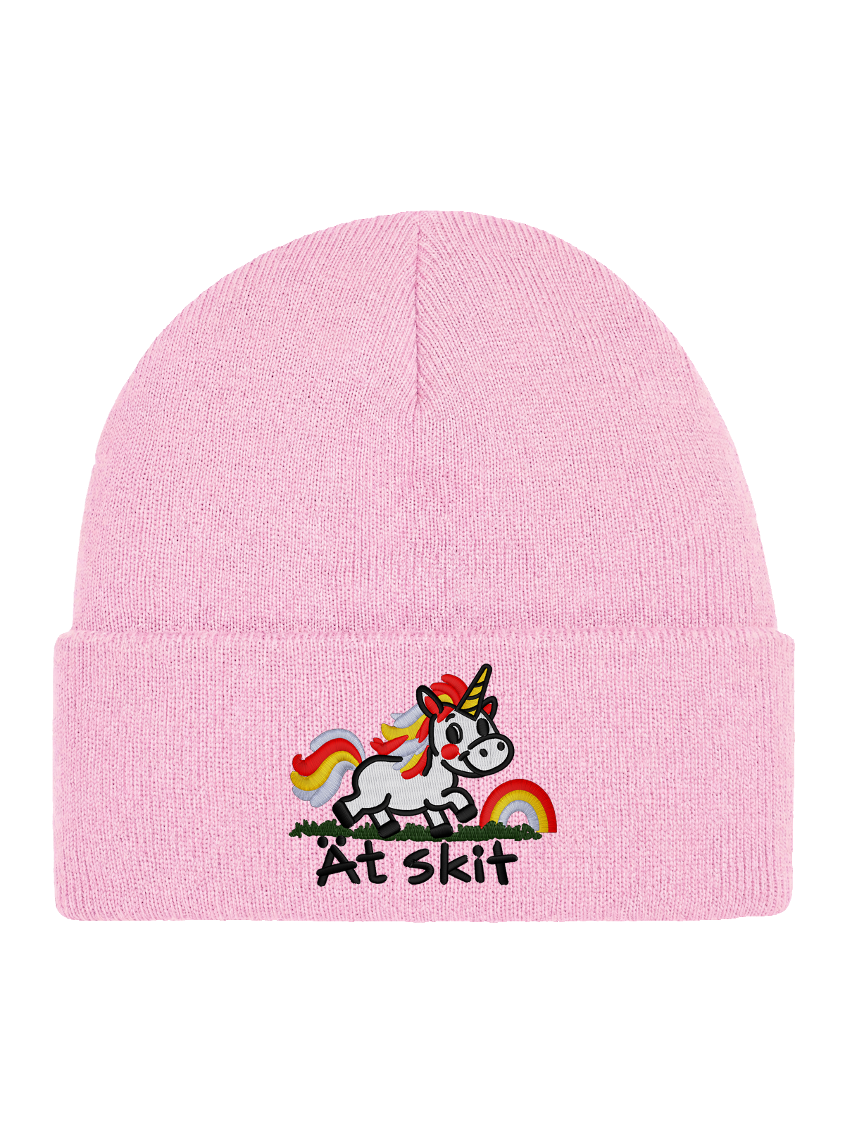 Ät skit – Rosa Cuffed Beanie – produktbild