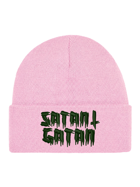 Satan i gatan – Hatitude Cuffed Beanie – Rosa – produktbild