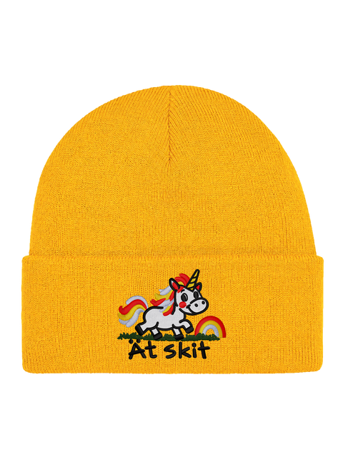 Ät skit – Hatitude Cuffed Beanie – Gul – produktbild