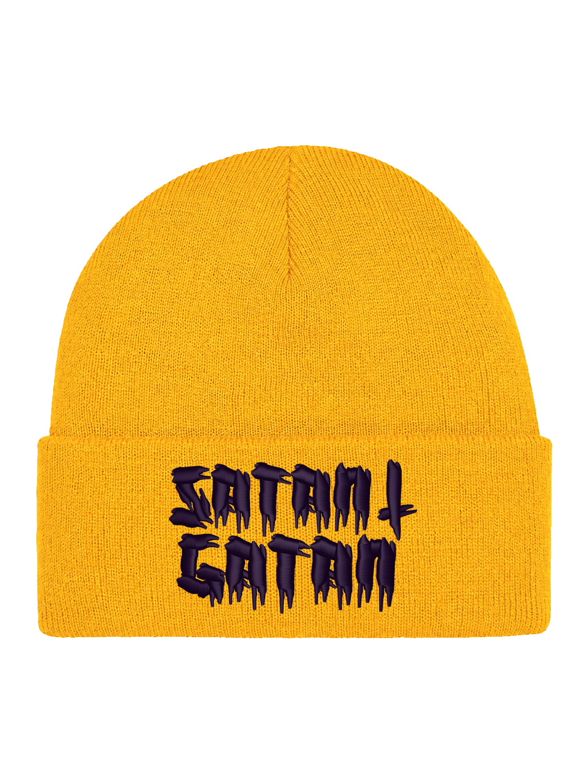 Satan i gatan – Hatitude Cuffed Beanie – Gul – produktbild