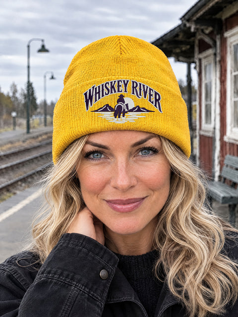 WR PERSON HCB-YLW-WR | Whiskey River – Gul Hatitude Cuffed Beanie | 10.92x6.02cm