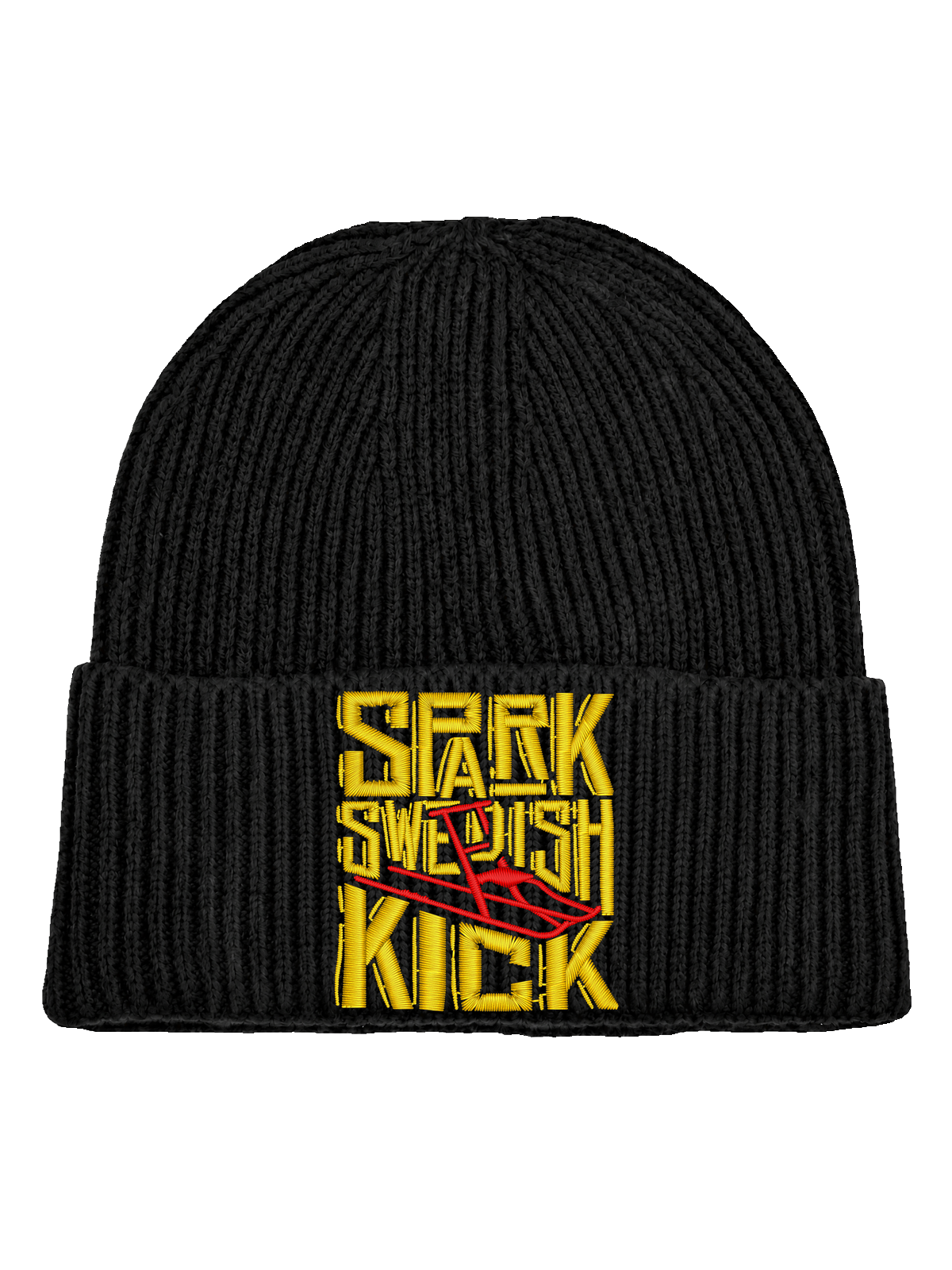 Spark – Swedish Kick – Svart Hatitude Oversized Cuffed Beanie
