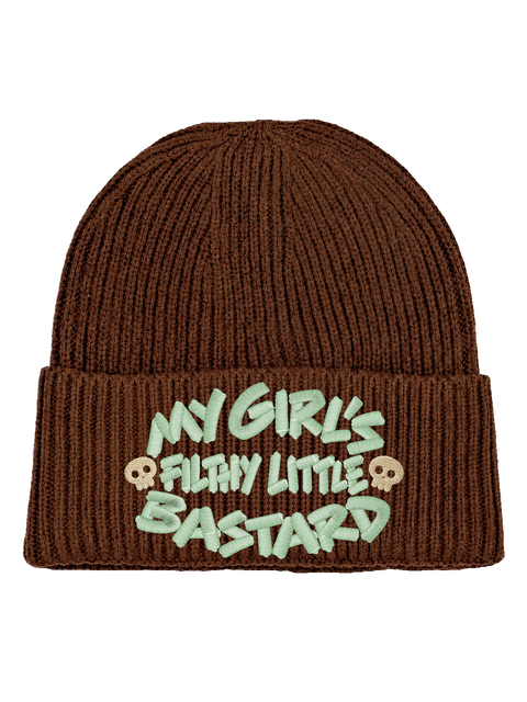 My Girl’s Filthy Little Bastard – Valnöt Hatitude Oversized Cuffed Beanie