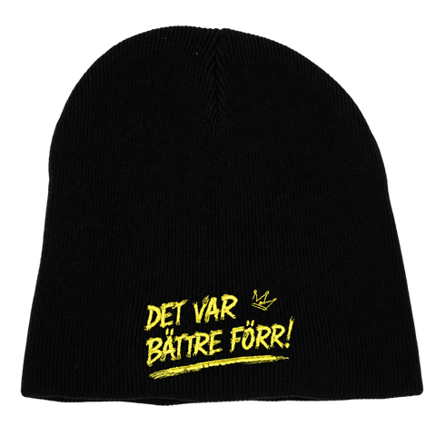 Det var bättre förr! – Svart Hatitude Beanie utan uppvik, produktmockup