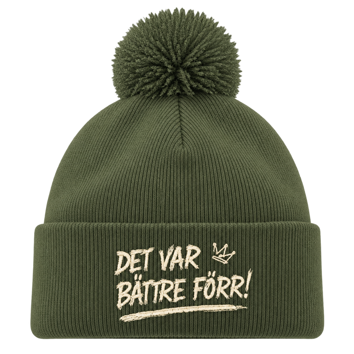 Detaljvy av Det var bättre förr! på person