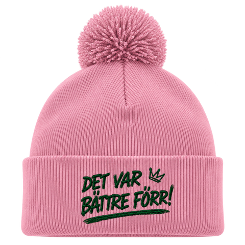 Det var bättre förr! – Rosa Pom Pom Beanie