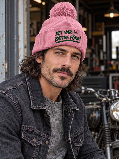 Det var bättre förr! – Rosa Pom Pom Beanie, personbild