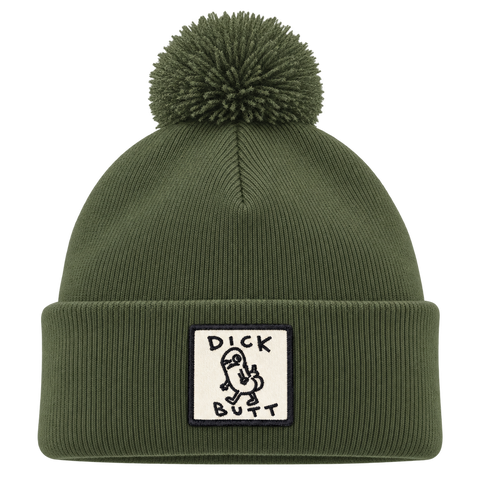 Dick Butt – Mossgrön Pom Pom Beanie