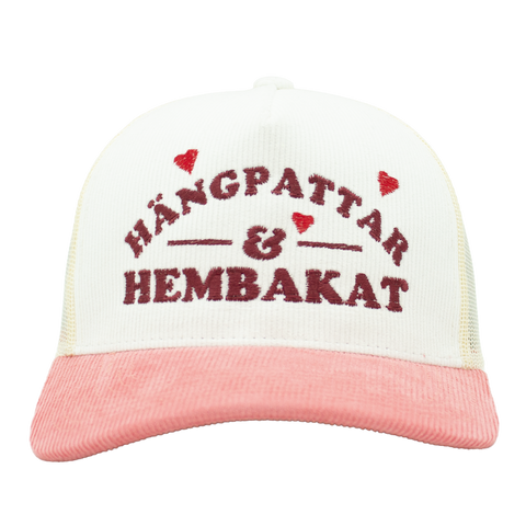 Hängpattar & Hembakat rosa trucker framifrån