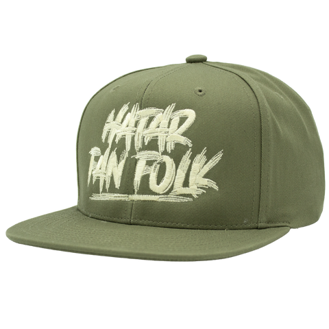 Hatar fan folk olivengrønn Mitchell & Ness snapback sett fra venstre