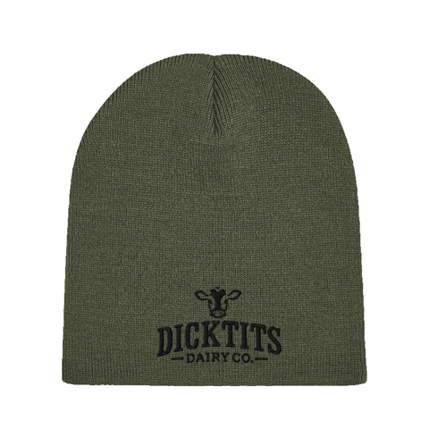 Dicktits Dairy Co. – Beanie – produktbild på vit bakgrund