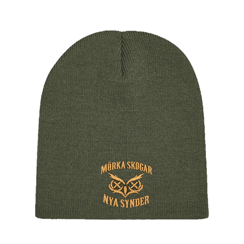 Mörka skogar, nya synder – Beanie – produktbild på vit bakgrund