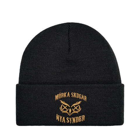 Mörka skogar, nya synder – Cuffed Beanie – produktbild på vit bakgrund