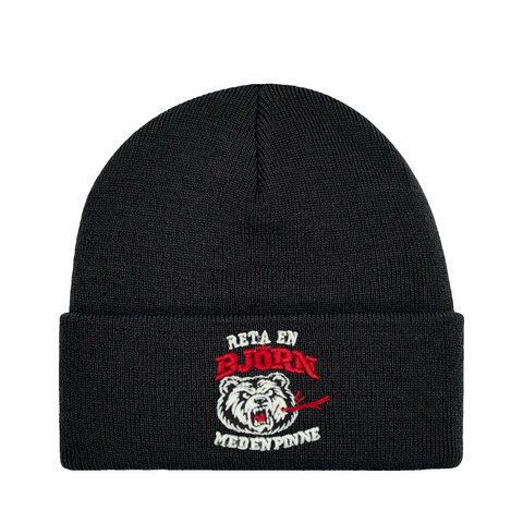 Reta en björn med en pinne – Cuffed Beanie – produktbild på vit bakgrund