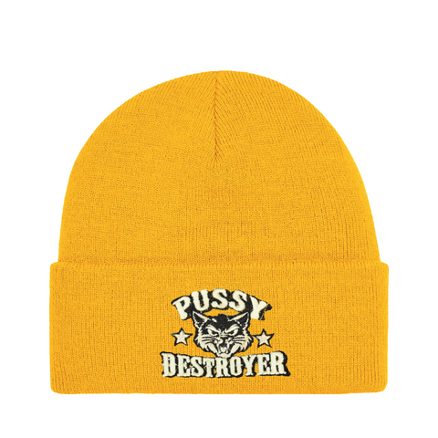 Pussy Destroyer – Cuffed Beanie – produktbild på vit bakgrund