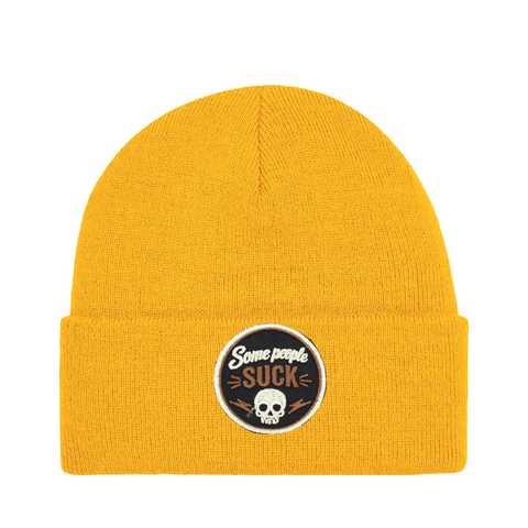 Some People Suck – Cuffed Beanie – produktbild på vit bakgrund