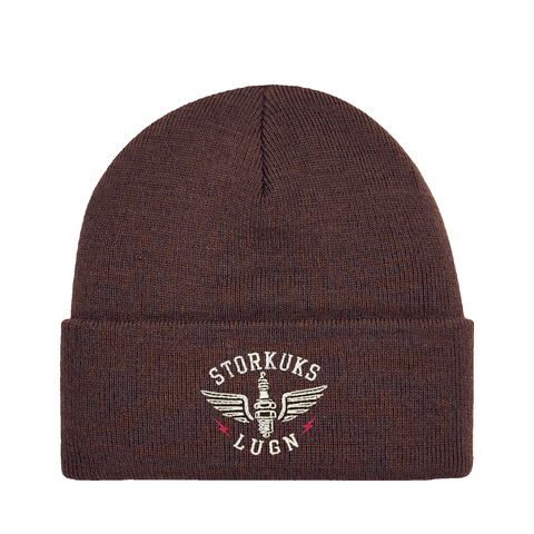 Storkuks Lugn – Cuffed Beanie – produktbild på vit bakgrund
