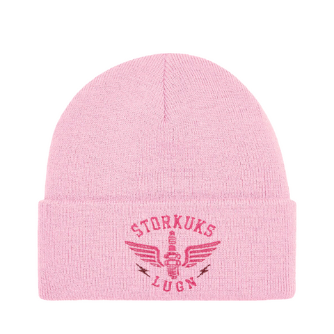 Storkuks Lugn – Cuffed Beanie – produktbild på vit bakgrund