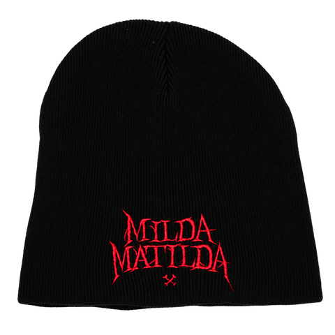 Milda Matilda – Svart Hatitude Beanie utan uppvik, produktmockup