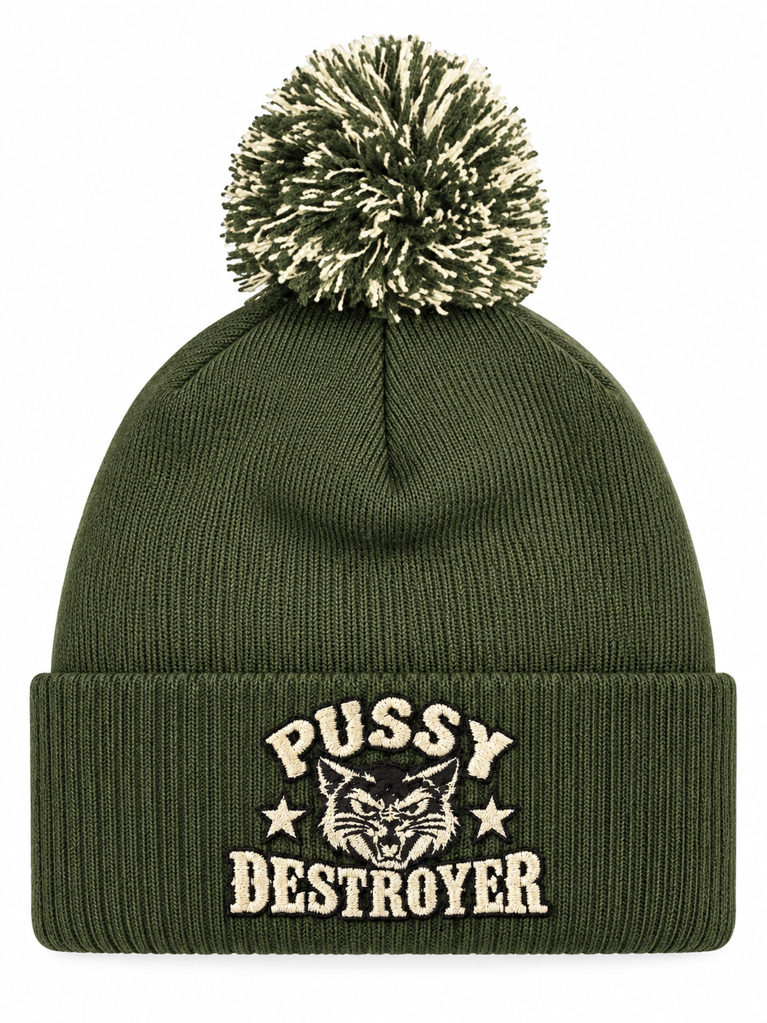 Detaljbilde av Pussy Destroyer på en person