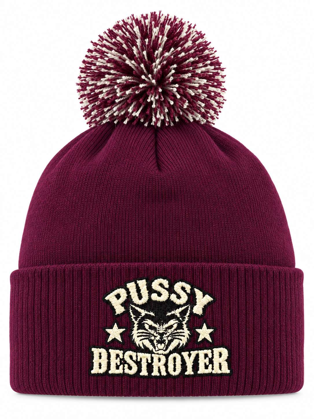 Detaljvy av Pussy Destroyer på person