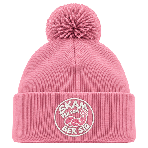 Skam den som ger sig – Rosa Pom Pom Beanie