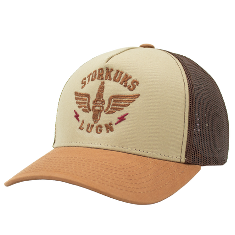 Storkuks lugn Apex Trucker sedd från vänster