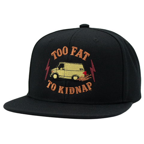 Too Fat To Kidnap svart Mitchell & Ness snapback sett fra venstre