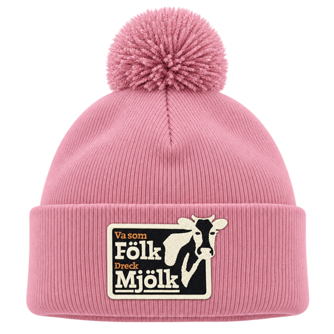 Va som Fölk Dreck Mjölk – Rosa Pom Pom Beanie