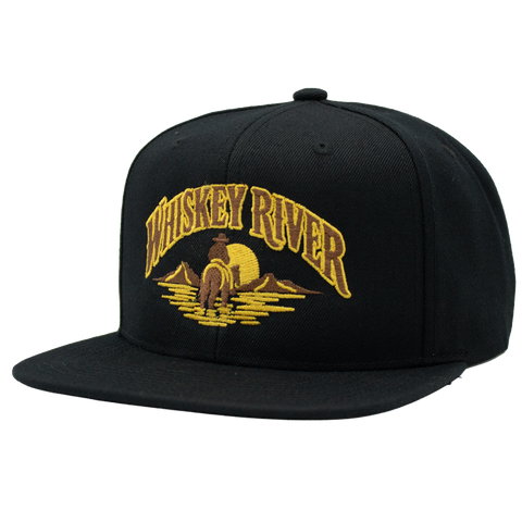 Whiskey River svart Mitchell & Ness snapback sett fra venstre