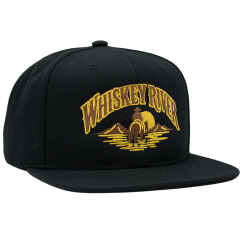 Whiskey River svart Mitchell & Ness snapback sett fra høyre