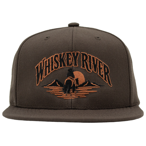 Whiskey River brun Mitchell & Ness snapback forfra